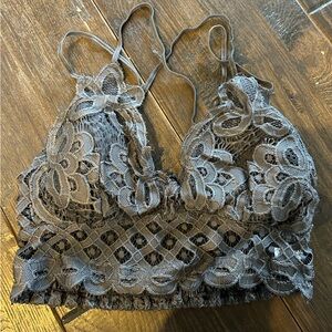 Anemone Charcoal Lace Bralette